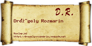 Drégely Rozmarin névjegykártya